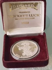 1989 Mickey's Luck 1 oz. .999 Silver Coin 2nd Limited Edition COA Rarities Mint