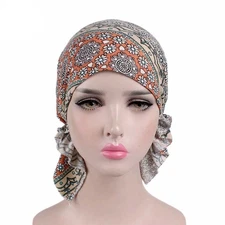 Women Muslim Turban Cancer Chemo Cap Stretch Wrap Beanie Head Scarf Cover Hats!