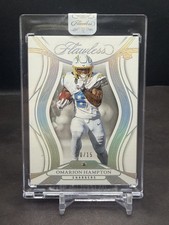 2025 Panini Flawless Omarion Hampton #91 Rookie Diamond Gems 10/15 Chargers TF1