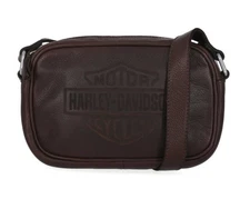 Harley Davidson Women's Traditional B&S Leather Crossbody Purse Brown MHW155/01