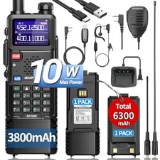 Baofeng AR-5RM 10W Ham Radio Walkie Talkie Copy Frequency 999CH NOAA 3800mAh Bat