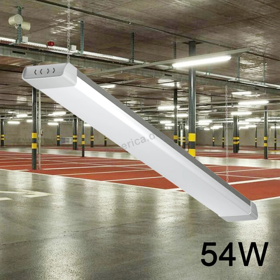 Paquete de 8 luces LED 54W 4FT de tienda lámpara utilitaria lámpara de garaje enchufe de pared Foto 3 de 4