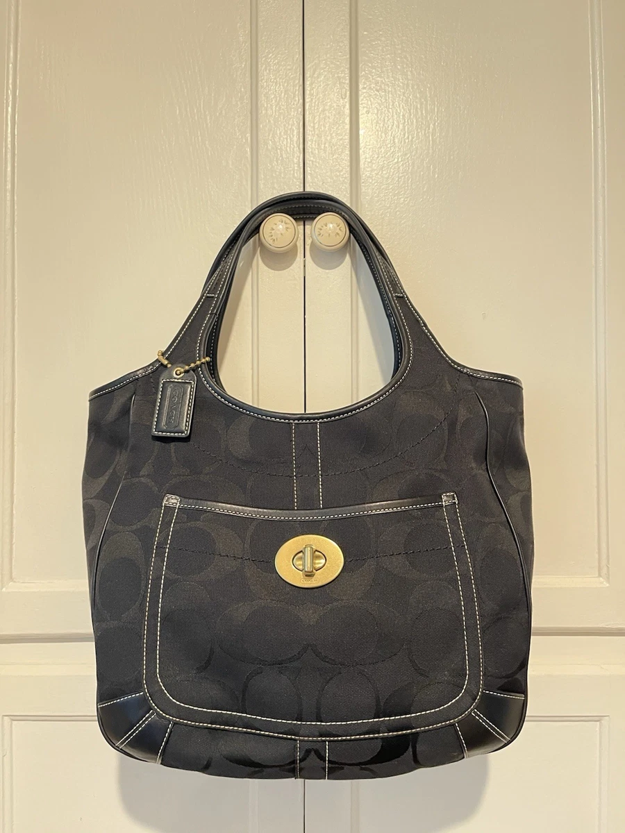 Coach Black Signature Hobo Bag for sale | eBay