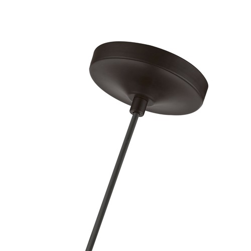 Livex Lighting 40614 Oakhurst 5"W Mini Pendant - Black / Brushed Nickel Accent - Picture 2 of 12