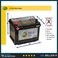 Battery fits CADILLAC CTS ELDORADO ESCALADE SEVILLE 79 to 07 Hella 069 630A New