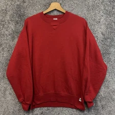 VTG Russell Athletic Crewneck Sweatshirt Size Large Red Made In USA