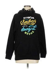 Wasabi Women Black Pullover Hoodie M