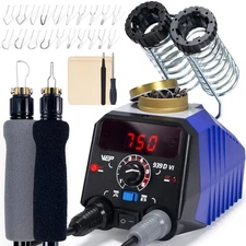 939D-VI Dual Pen Wood Burning Kit 250-750℃/482-1382℉ A/B Toggle Wood Burning ...