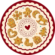 Handmade with Love Gingerbread Cookies Christmas Sign or Door Hanger