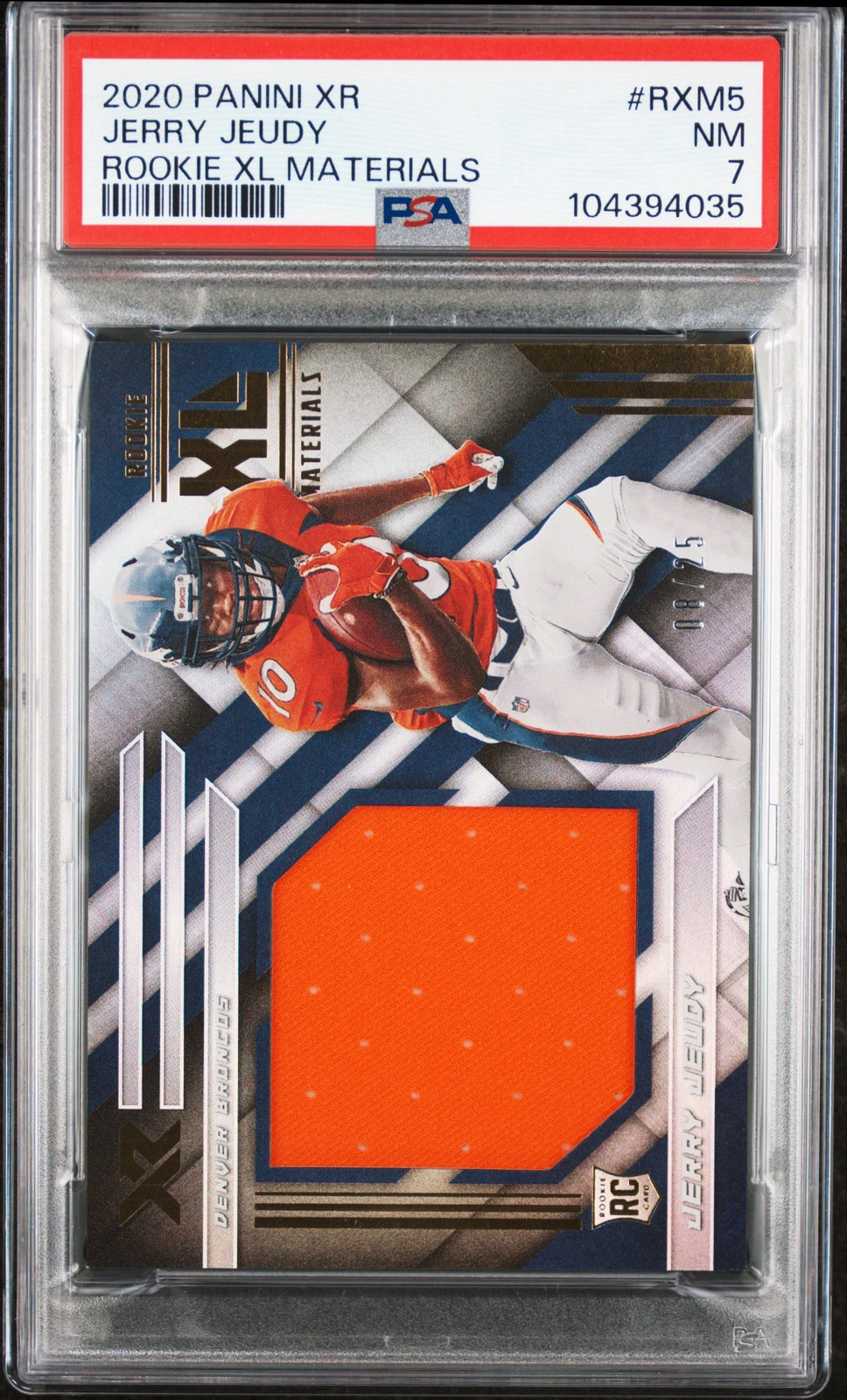 Jerry Jeudy Panini XR Rookie XL Materials #RXM5 Base