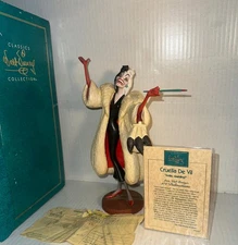 101 Dalmations Cruella De Vil  Anita Daahling WDCC Members Only 1995 w/ COA- G
