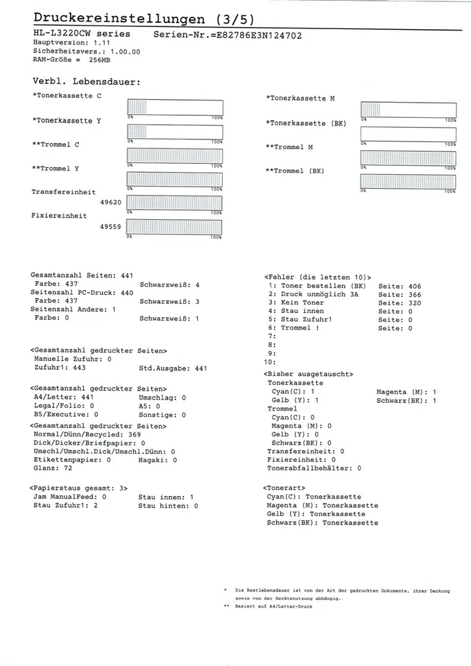 Brother HL-L3220CWE Farblaserdrucker, WLAN, USB - Bild 4 von 4