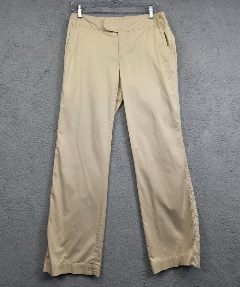 Banana Republic Trousers Lot of 2 Womens 6 Beige White Pinstriped Stretch Preppy - Image 2 of 4