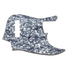 4Ply PVC 4 String Jazz Bass Pickguard 10 Hole Jazz Bass Scratch Plate Gray Pearl