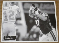 1996 Chris Zorich Magazine Clipping Photo 4.75