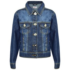 Kids Girls Blue Denim Style Designer Jackets Fashion Jeans Jacket Coats 3-13 Yrs