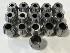 Universal Engineering Double Taper XZ Collets 16pc Lot Set Kwik Switch Mill DA