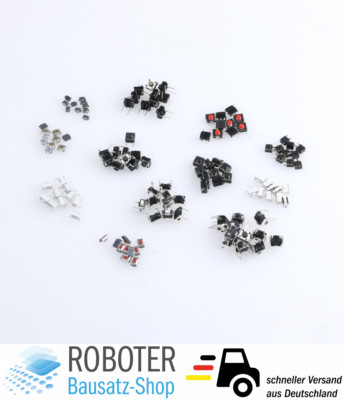Microschalter / Drucktaster SMD/THT Sortiment 120 Stück 12 Größen Arduino DIY