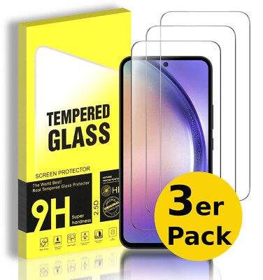 3x Echt Schutzglas für Samsung A16 A17 A56 A57 S22 S23 S24 S25 S26 Panzerfolie