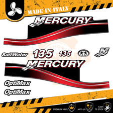 Decalcomania Adesivi Motore Fuoribordo Mercury 135 cv - Optimax ROSSO