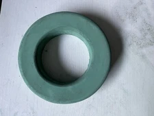 Concrete Lawn Sprinkler Head Guard - 5 Inch Inside Hole. Color: Light Green.