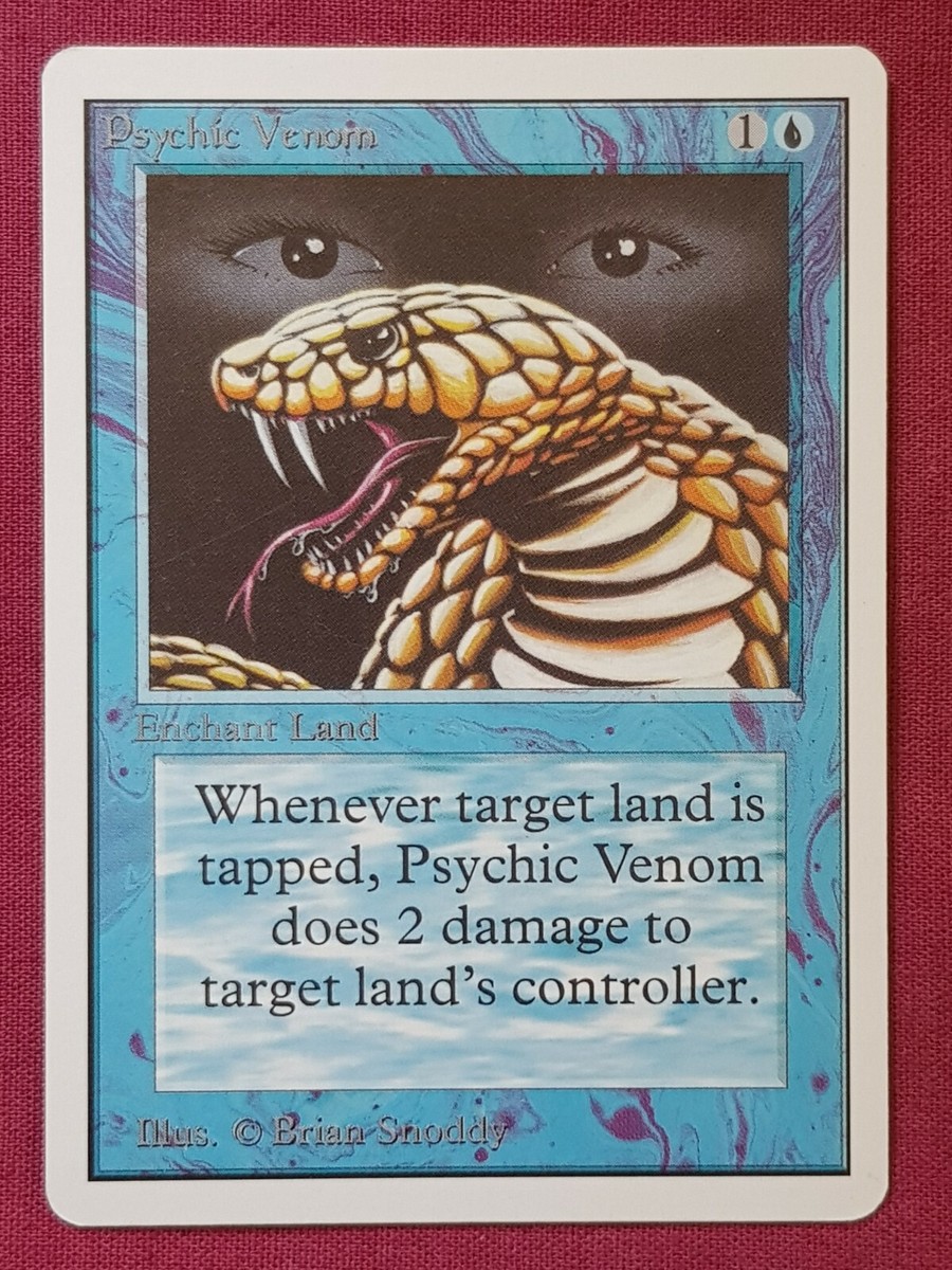 Magic The Gathering UNLIMITED PSYCHIC VENOM blue card MTG | eBay