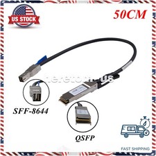 External SAS Cable, SFF-8436 QSFP to SFF-8644 HD Hybrid SAS Cable 1.64 ft