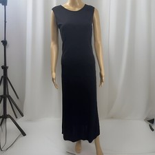 NWT VTG Dressing Clio Sleeveless Black Maxi Flowy Soft Sexy Dress Sz M Deadstock