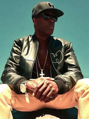 Wu Tang Black Leather Jacket Bomber Jacket image 3