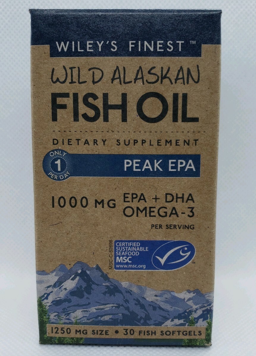 Wiley's Finest Fish Oil Peak EPA 1250mg 30 Fish Softgels 857188004012