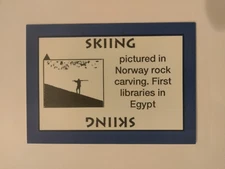 PERSPECTIVE Time Line Game 1992 card used SKIING World History free shipping