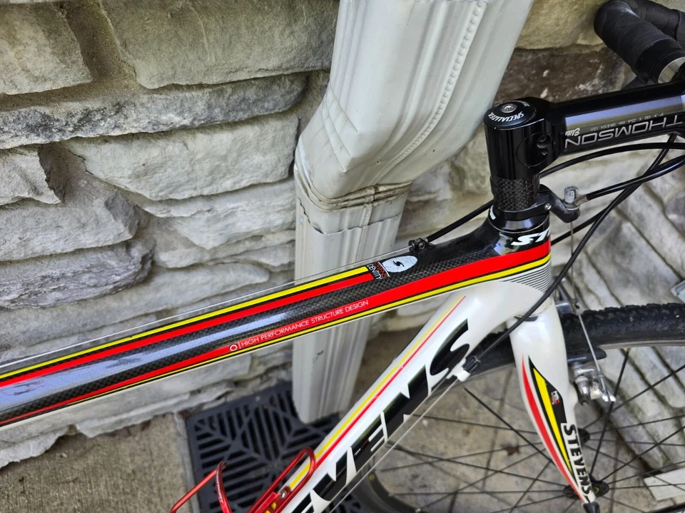 Stevens Team Cyclocross Carbon Fiber Dura-Ace 52 Lots of Upgrades Trail Bike - Image 3 of 4