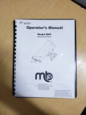 ONE  MB Model RHY Hydraulic Power Broom Attachment Operators Manual