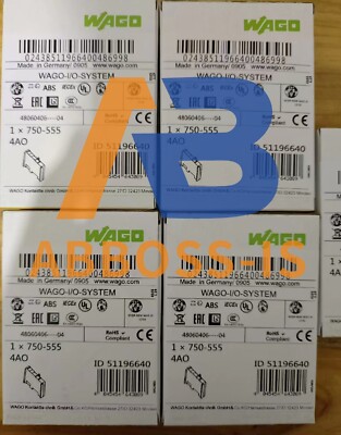 Sealed WAGO 750-555 4-Channel Analog Output PLC I/O Module 4 20mA 12bits 4AO
