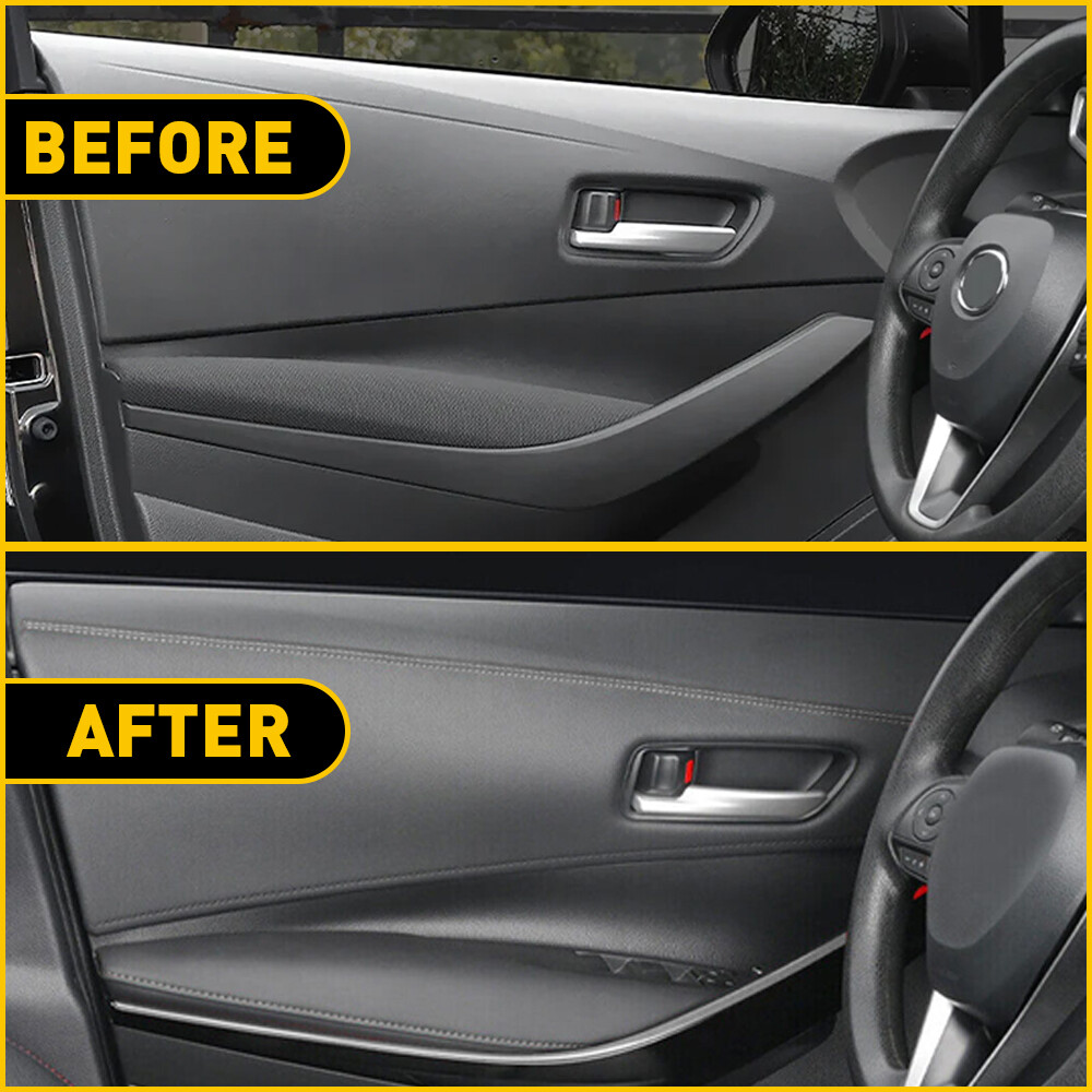 PU Leather Car Dashboard Decor Strip Sticker Moulding Line Trim Accessories EXC