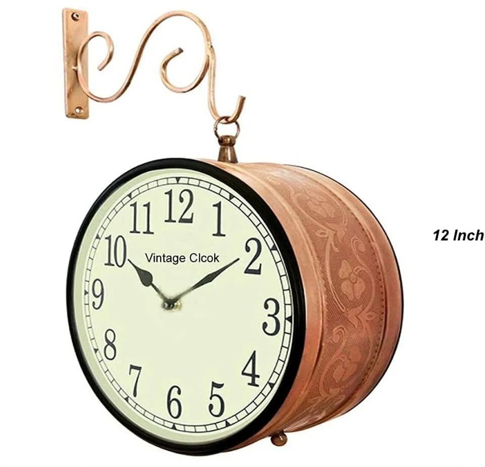 Vintage Railway Clock Victoria Vintage Double Side 12" Clock Home Decor Gift - Image 3 of 4