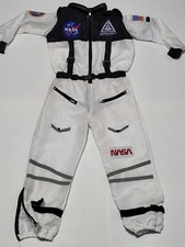  30 NASA Astronaut Flight Suit White and Black Sleepover Play Size Kid's Small