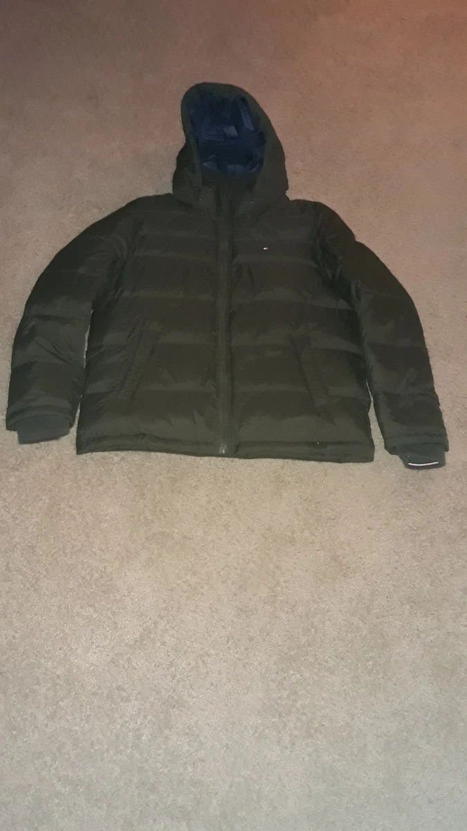 Tommy hilfiger men's classic hooded puffer on sale jacket
