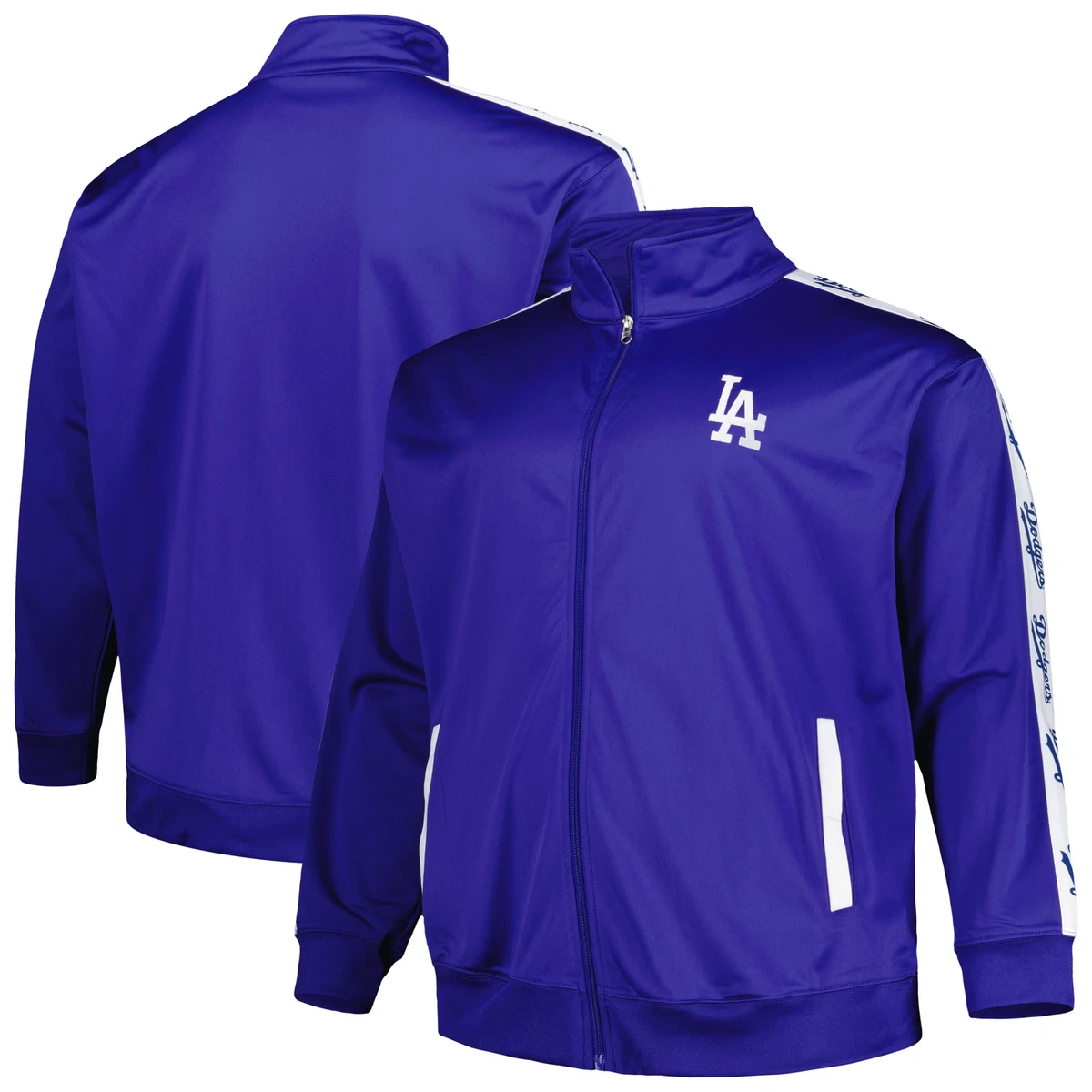 Men s Royal Los Angeles Dodgers Big Tall Tricot Track Full Zip