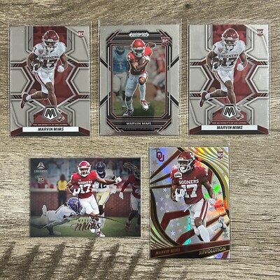 2023 Mosaic, Prizm, Luminance & Revolution Draft Picks Marvin Mims Rookie Set