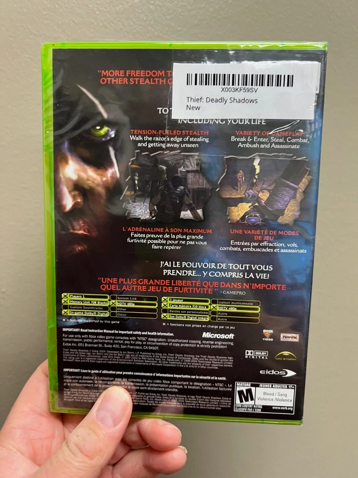 Thief: Deadly Shadows (Microsoft Xbox, 2004) NEW -SEALED READ DESCRIPTION - Image 2 of 3