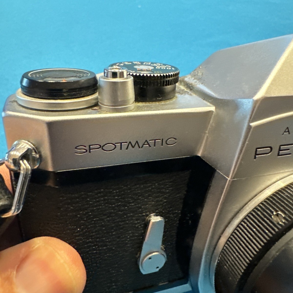 ☆PENTAX SP 0.92☆ Pentax Spotmatic Sp Silver Film Camera with Hanimar Lens 1