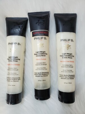 Philip B. Light-Weight Deep Conditioning Creme Rinse 6 fl oz ~~Lot of 3~~