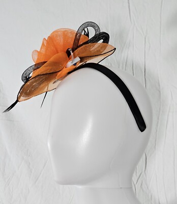 Fascinators Hat Flower Mesh Ribbons Feathers on a Headband  display picture 3
