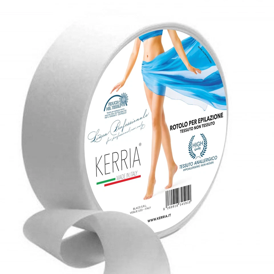 KERRIA STRAPPACERA ROTOLO TNT 100MT PER EPILAZIONE PROFESSIONALE 7CM