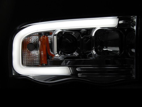 faros para Dodge Ram 2002 2003 2004 2005 2006 tubo luz cromo LHD - Picture 5 of 6