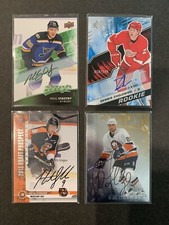 4 Card Auto Lot Hunter Shinkruk  Paul Stastny Bryan Smolinski Dennis Cholowski