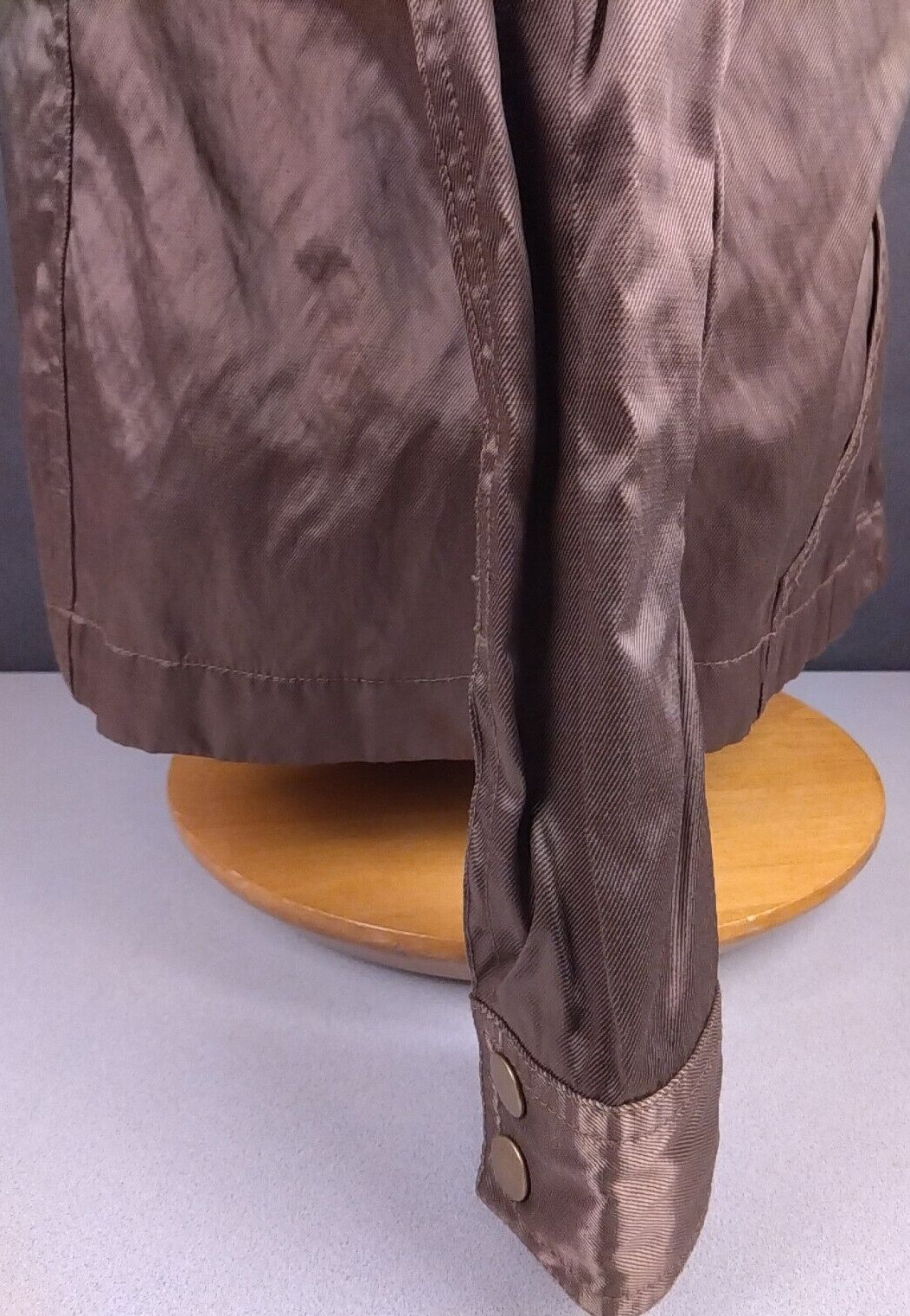 Ruby Red Snap Front Blazer/Jacket Metallic Brown … - image 6