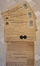 1943 Lot of War Ration Books (TWO) 2 OPA Blue Tokens & App for Book 3 WWII