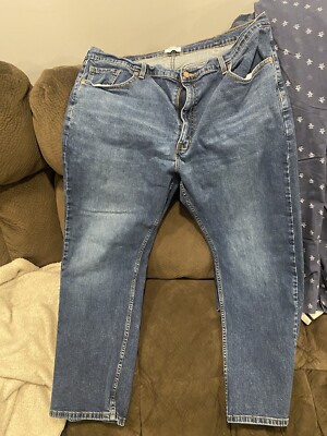 42 x 30 Mens Levi's Denizen Blue Jeans 286 Relaxed Fit Denim